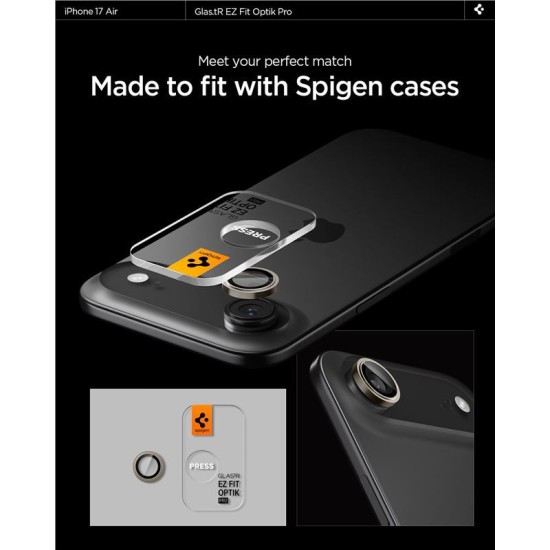Set 2 protectii de camera Spigen Glas.tR EZ Fit Optik Pro pentru iPhone Air, aurii (Spigen, Ingredi) by www.silkase.ro Set 2 protectii de camera Spigen Glas.tR EZ Fit Optik Pro pentru iPhone Air, aurii (iPhone Air, AGL10131) by www.silkase.ro