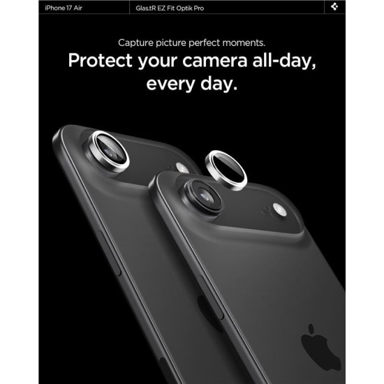 Set 2 protectii de camera Spigen Glas.tR EZ Fit Optik Pro pentru iPhone Air, argintii (Spigen, Ingredi) by www.silkase.ro Set 2 protectii de camera Spigen Glas.tR EZ Fit Optik Pro pentru iPhone Air, argintii (iPhone Air, AGL10132) by www.silkase.ro