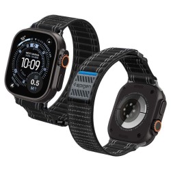 SPIGEN Curea Textilă cu Velcro Apple Watch 49/46/45/44mm (Ultra 3-1/Seria 11), Neagră