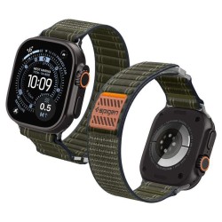 SPIGEN Curea Textilă cu Velcro Apple Watch 49/46/45/44mm (Ultra 3-1/Seria 11), Verde