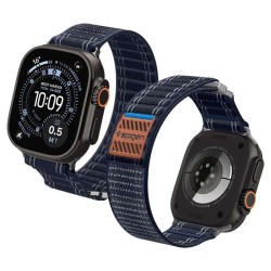 SPIGEN Curea Textilă cu Velcro Apple Watch 49/46/45/44mm (Ultra 3-1/Seria 11), Bleumarin