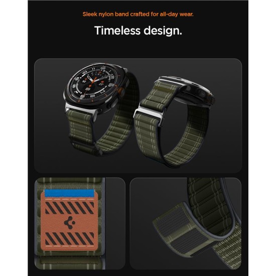 Curea textila cu velcro (arici) Spigen pentru Samsung Galaxy Watch Ultra 47mm, verde (Spigen, Ingredi) by www.silkase.ro Curea textila cu velcro (arici) Spigen pentru Samsung Galaxy Watch Ultra 47mm, verde (Curele Ceas, AMP10147) by www.silkase.ro