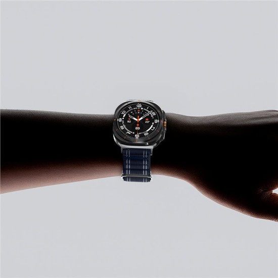 Curea textila cu velcro (arici) Spigen pentru Samsung Galaxy Watch Ultra 47mm, bleumarin (Curele Ceas, AMP10148) by www.silkase.ro