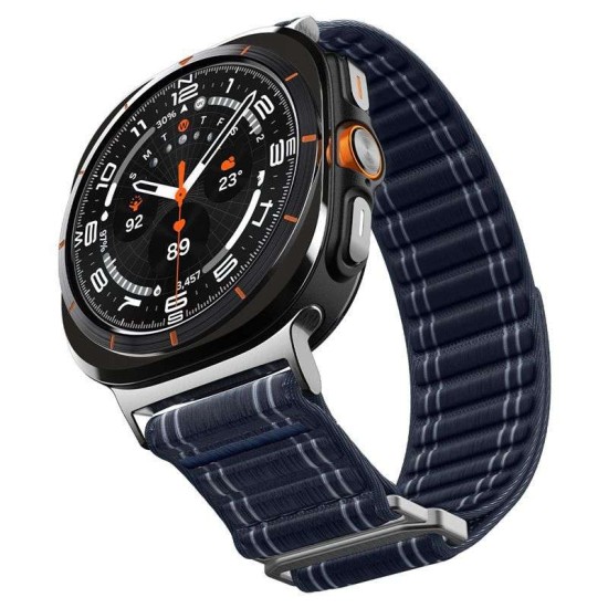 Curea textila cu velcro (arici) Spigen pentru Samsung Galaxy Watch Ultra 47mm, bleumarin (Curele Ceas, AMP10148) by www.silkase.ro