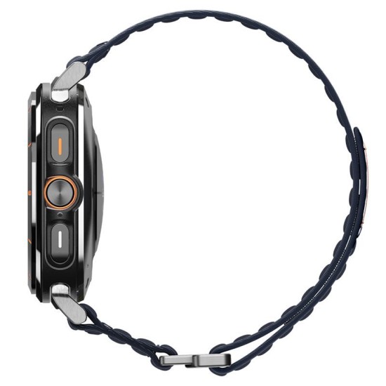 Curea textila cu velcro (arici) Spigen pentru Samsung Galaxy Watch Ultra 47mm, bleumarin (Curele Ceas, AMP10148) by www.silkase.ro