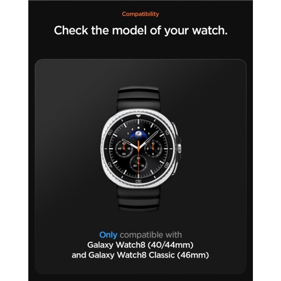 Curea Spigen Silicone Band pentru Samsung Galaxy Watch 8 (46mm / 44mm / 40mm), Black (Galaxy Watch 8, AMP10151) by www.silkase.ro
