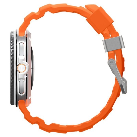Curea Spigen Silicone Band pentru Samsung Galaxy Watch 8 (46mm/44mm/40mm), Portocaliu (Galaxy Watch 8, AMP10152) by www.silkase.ro