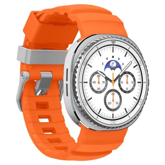 Curea Spigen Silicone Band pentru Samsung Galaxy Watch 8 (46mm/44mm/40mm), Portocaliu (Galaxy Watch 8, AMP10152) by www.silkase.ro