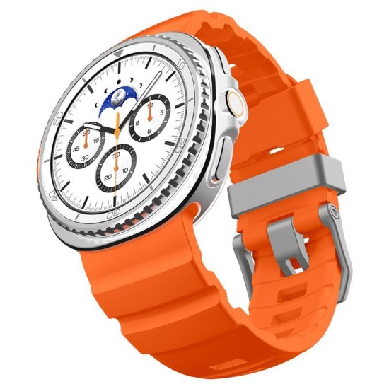 Curea Spigen Silicone Band pentru Samsung Galaxy Watch 8 (46mm/44mm/40mm), Portocaliu (Galaxy Watch 8, AMP10152) by www.silkase.ro