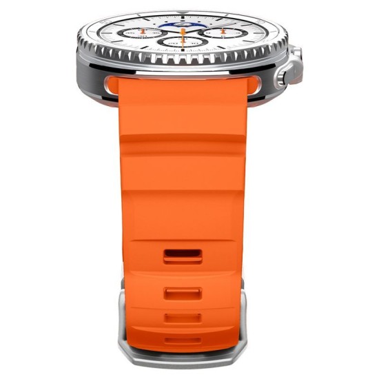 Curea Spigen Silicone Band pentru Samsung Galaxy Watch 8 (46mm/44mm/40mm), Portocaliu (Galaxy Watch 8, AMP10152) by www.silkase.ro