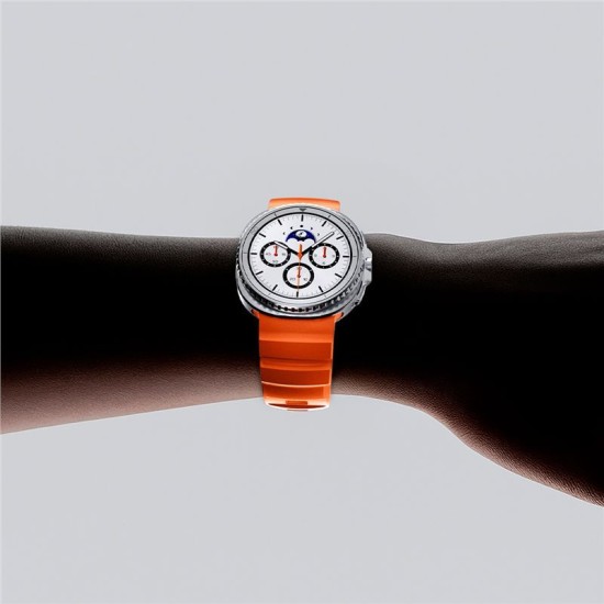 Curea Spigen Silicone Band pentru Samsung Galaxy Watch 8 (46mm/44mm/40mm), Portocaliu (Galaxy Watch 8, AMP10152) by www.silkase.ro