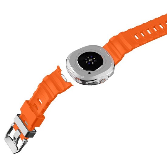 Curea Spigen Silicone Band pentru Samsung Galaxy Watch 8 (46mm/44mm/40mm), Portocaliu (Galaxy Watch 8, AMP10152) by www.silkase.ro