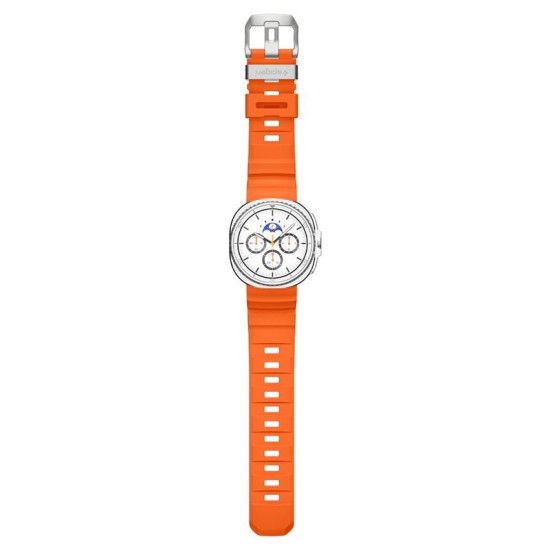 Curea Spigen Silicone Band pentru Samsung Galaxy Watch 8 (46mm/44mm/40mm), Portocaliu (Galaxy Watch 8, AMP10152) by www.silkase.ro
