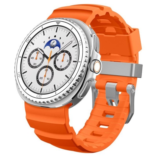 Curea Spigen Silicone Band pentru Samsung Galaxy Watch 8 (46mm/44mm/40mm), Portocaliu (Galaxy Watch 8, AMP10152) by www.silkase.ro