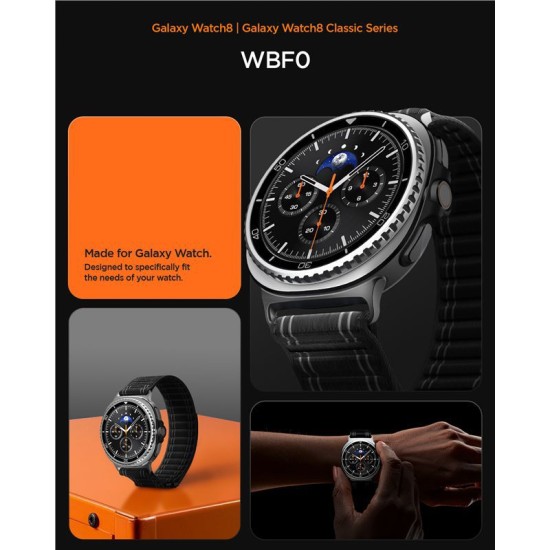 Curea textila cu velcro (arici) Spigen pentru Samsung Galaxy Watch 8, neagra (Spigen, Ingredi) by www.silkase.ro Curea textila cu velcro (arici) Spigen pentru Samsung Galaxy Watch 8, neagra (Curele Ceas, AMP10153) by www.silkase.ro