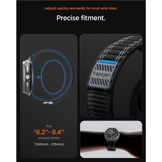 Curea textila cu velcro (arici) Spigen pentru Samsung Galaxy Watch 8, neagra (Spigen, Ingredi) by www.silkase.ro Curea textila cu velcro (arici) Spigen pentru Samsung Galaxy Watch 8, neagra (Curele Ceas, AMP10153) by www.silkase.ro
