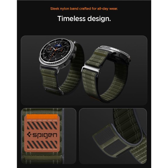 Curea textila cu velcro (arici) Spigen pentru Samsung Galaxy Watch 8, verde (Spigen, Ingredi) by www.silkase.ro Curea textila cu velcro (arici) Spigen pentru Samsung Galaxy Watch 8, verde (Curele Ceas, AMP10154) by www.silkase.ro
