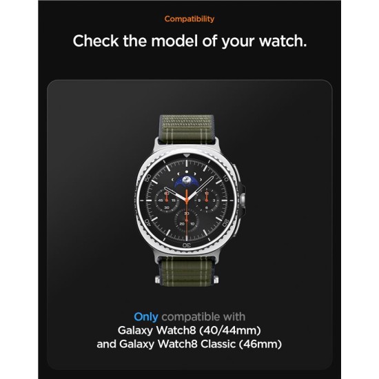 Curea textila cu velcro (arici) Spigen pentru Samsung Galaxy Watch 8, verde (Spigen, Ingredi) by www.silkase.ro Curea textila cu velcro (arici) Spigen pentru Samsung Galaxy Watch 8, verde (Curele Ceas, AMP10154) by www.silkase.ro
