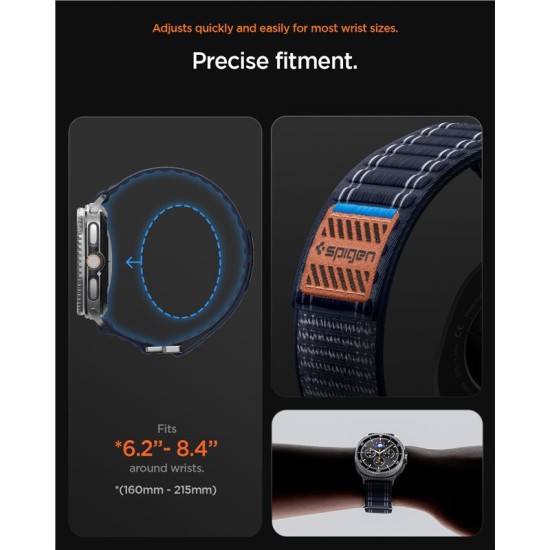 Curea textila cu velcro (arici) Spigen pentru Samsung Galaxy Watch 8, bleumarin (Spigen, Ingredi) by www.silkase.ro Curea textila cu velcro (arici) Spigen pentru Samsung Galaxy Watch 8, bleumarin (Curele Ceas, AMP10155) by www.silkase.ro