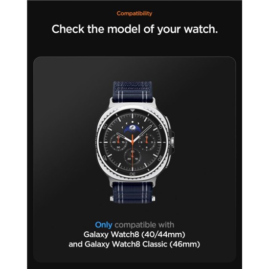 Curea textila cu velcro (arici) Spigen pentru Samsung Galaxy Watch 8, bleumarin (Spigen, Ingredi) by www.silkase.ro Curea textila cu velcro (arici) Spigen pentru Samsung Galaxy Watch 8, bleumarin (Curele Ceas, AMP10155) by www.silkase.ro