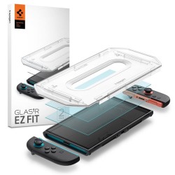 Set 2 folii de sticla Spigen Glas.tR EZ Fit cu rama de montaj pentru Nintendo Switch 2
