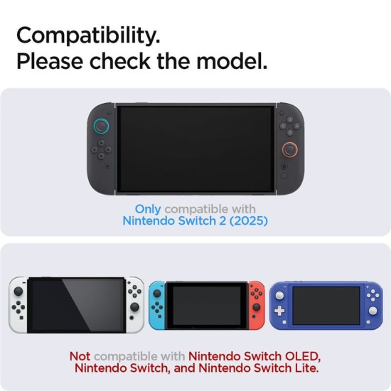 Set 2 folii de sticla Spigen Glas.tR EZ Fit cu rama de montaj pentru Nintendo Switch 2 (Spigen, Ingredi) by www.silkase.ro Set 2 folii de sticla Spigen Glas.tR EZ Fit cu rama de montaj pentru Nintendo Switch 2 (Diverse accesorii, AGL10156) by www.silkase.ro