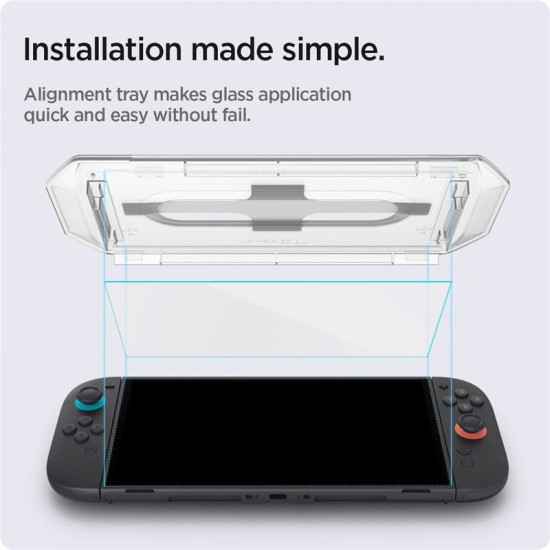 Set 2 folii de sticla Spigen Glas.tR EZ Fit cu rama de montaj pentru Nintendo Switch 2 (Spigen, Ingredi) by www.silkase.ro Set 2 folii de sticla Spigen Glas.tR EZ Fit cu rama de montaj pentru Nintendo Switch 2 (Diverse accesorii, AGL10156) by www.silkase.ro