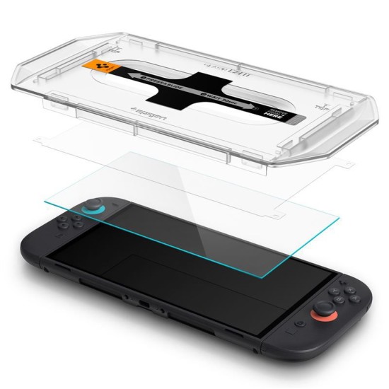 Set 2 folii de sticla Spigen Glas.tR EZ Fit cu rama de montaj pentru Nintendo Switch 2 (Spigen, Ingredi) by www.silkase.ro Set 2 folii de sticla Spigen Glas.tR EZ Fit cu rama de montaj pentru Nintendo Switch 2 (Diverse accesorii, AGL10156) by www.silkase.ro
