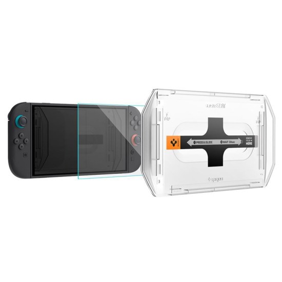 Set 2 folii de sticla Spigen Glas.tR EZ Fit cu rama de montaj pentru Nintendo Switch 2 (Spigen, Ingredi) by www.silkase.ro Set 2 folii de sticla Spigen Glas.tR EZ Fit cu rama de montaj pentru Nintendo Switch 2 (Diverse accesorii, AGL10156) by www.silkase.ro