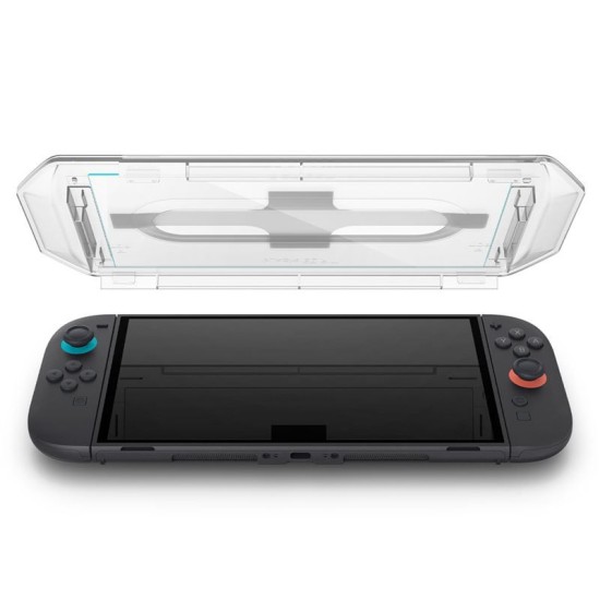 Set 2 folii de sticla Spigen Glas.tR EZ Fit cu rama de montaj pentru Nintendo Switch 2 (Spigen, Ingredi) by www.silkase.ro Set 2 folii de sticla Spigen Glas.tR EZ Fit cu rama de montaj pentru Nintendo Switch 2 (Diverse accesorii, AGL10156) by www.silkase.ro