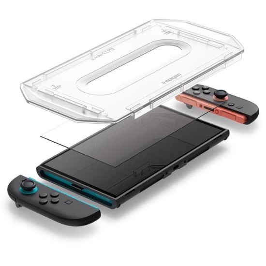 Set 2 folii de sticla Spigen Glas.tR EZ Fit cu rama de montaj pentru Nintendo Switch 2 (Spigen, Ingredi) by www.silkase.ro Set 2 folii de sticla Spigen Glas.tR EZ Fit cu rama de montaj pentru Nintendo Switch 2 (Diverse accesorii, AGL10156) by www.silkase.ro
