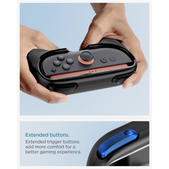 Suport Grip Spigen NS100 pentru Joy-Con Nintendo Switch 2, Negru (Ingredi, AGP10162) by www.silkase.ro