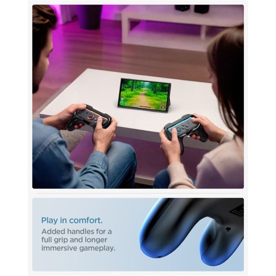 Suport Grip Spigen NS100 pentru Joy-Con Nintendo Switch 2, Negru (Ingredi, AGP10162) by www.silkase.ro