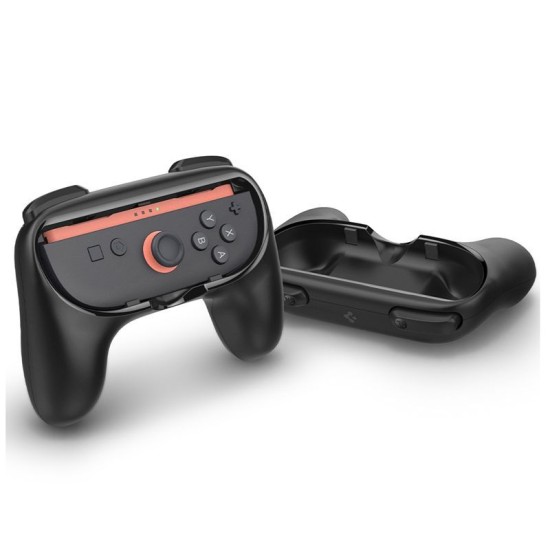 Suport Grip Spigen NS100 pentru Joy-Con Nintendo Switch 2, Negru (Ingredi, AGP10162) by www.silkase.ro