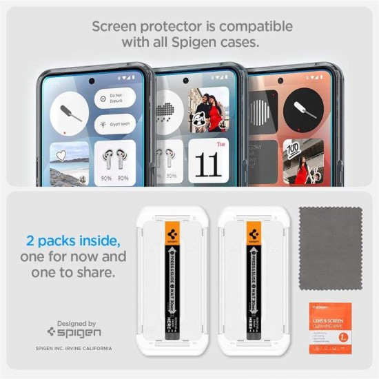 Set 2 folii de sticla Spigen Glas.tR EZ Fit cu rama de montaj pentru Nothing Phone (3) (Spigen, Ingredi) by www.silkase.ro Set 2 folii de sticla Spigen Glas.tR EZ Fit cu rama de montaj pentru Nothing Phone (3) (Phone (3), AGL10165) by www.silkase.ro