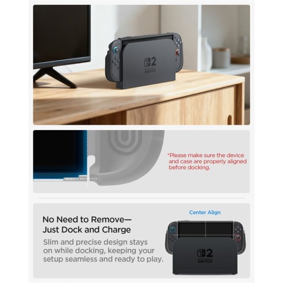 Husă Spigen Ultra Hybrid pentru Nintendo Switch 2, Frost Black - Protecție Premium Husă Spigen Ultra Hybrid pentru Nintendo Switch 2, Frost Black - Protecție Premium (Diverse accesorii, ACS10167) by www.silkase.ro