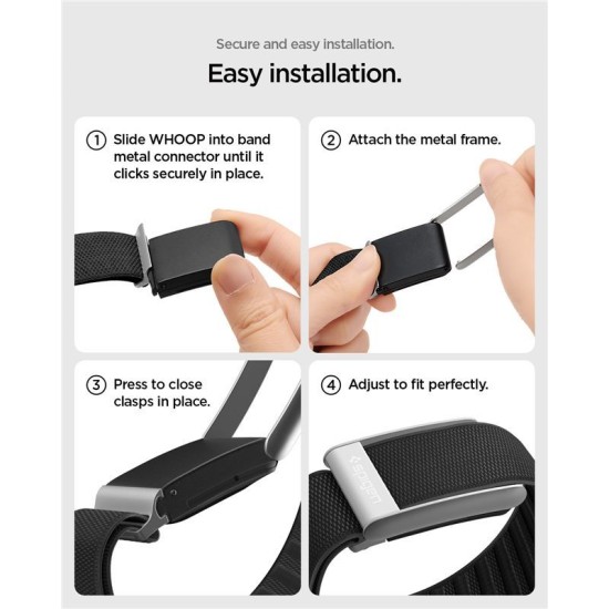 Curea Spigen Fabric Band WBF3 pentru Whoop 5.0, Negru - Confort și Performanță Curea Spigen Fabric Band WBF3 pentru Whoop 5.0, Negru - Confort și Performanță (Curele Ceas, AMP10187) by www.silkase.ro