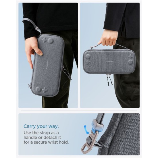 Husă Premium Spigen Klasden 2 pentru Nintendo Switch 2, Charcoal Gray (Diverse accesorii, AGP10197) by www.silkase.ro