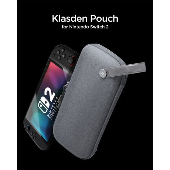 Husa de transport Spigen Klasden Pouch pentru Nintendo Switch 2, gri carbune (Diverse accesorii, AGP10204) by www.silkase.ro