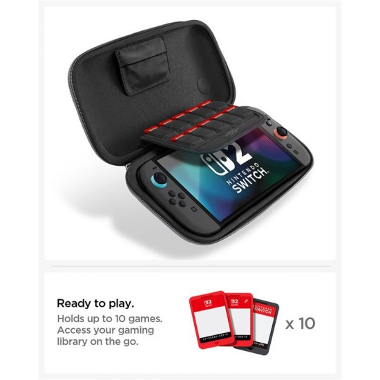 Husa de transport Spigen Klasden Pouch pentru Nintendo Switch 2, gri carbune (Diverse accesorii, AGP10204) by www.silkase.ro