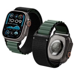 SPIGEN Curea Textilă cu Carlig Apple Watch 49/46/45/44mm (Ultra 3-1/Seria 11), Negru-Verde