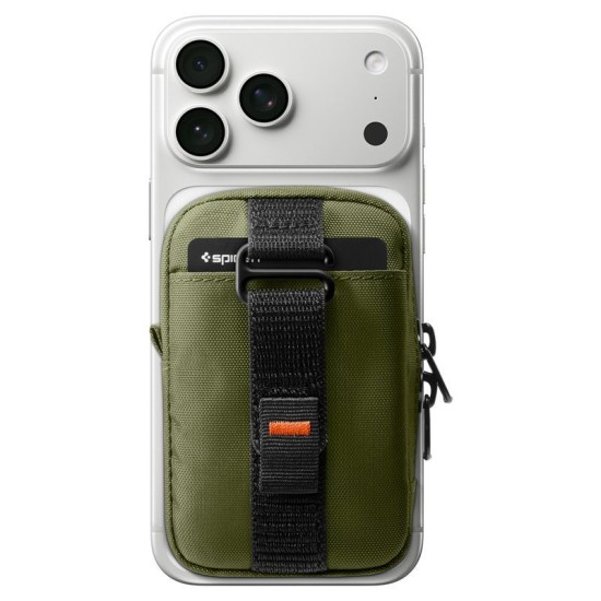 Organizator Portabil Spigen TintapZip MagSafe, Olive Green - Husă Premium pentru Accesorii Organizator Portabil Spigen TintapZip MagSafe, Olive Green - Husă Premium pentru Accesorii (Șnururi și Curele Telefon, AFA10227) by www.silkase.ro