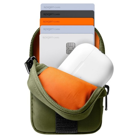 Organizator Portabil Spigen TintapZip MagSafe, Olive Green - Husă Premium pentru Accesorii Organizator Portabil Spigen TintapZip MagSafe, Olive Green - Husă Premium pentru Accesorii (Șnururi și Curele Telefon, AFA10227) by www.silkase.ro