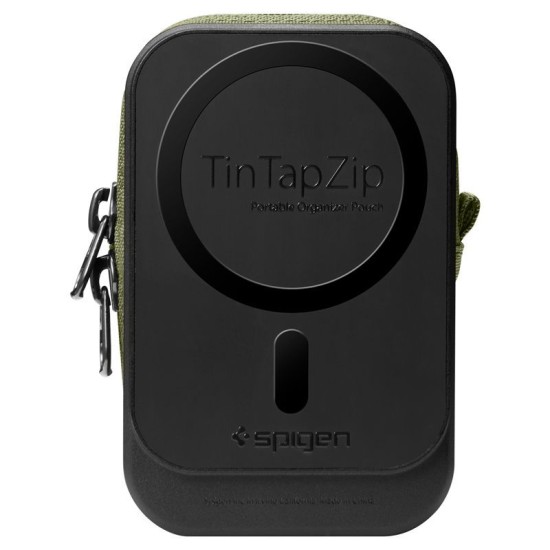 Organizator Portabil Spigen TintapZip MagSafe, Olive Green - Husă Premium pentru Accesorii Organizator Portabil Spigen TintapZip MagSafe, Olive Green - Husă Premium pentru Accesorii (Șnururi și Curele Telefon, AFA10227) by www.silkase.ro