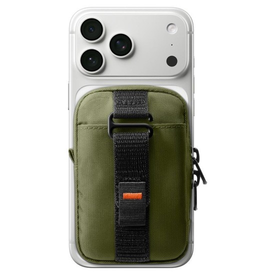 Organizator Portabil Spigen TintapZip MagSafe, Olive Green - Husă Premium pentru Accesorii Organizator Portabil Spigen TintapZip MagSafe, Olive Green - Husă Premium pentru Accesorii (Șnururi și Curele Telefon, AFA10227) by www.silkase.ro