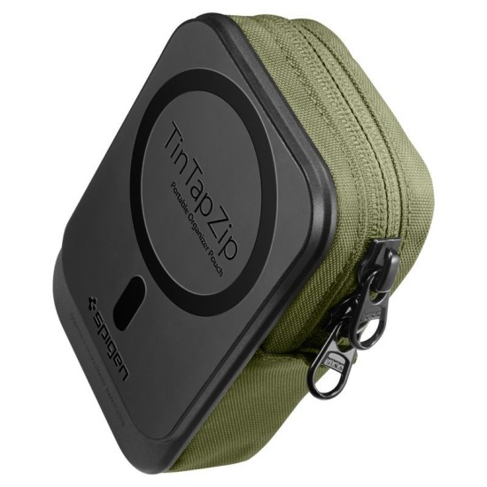 Organizator Portabil Spigen TintapZip MagSafe, Olive Green - Husă Premium pentru Accesorii Organizator Portabil Spigen TintapZip MagSafe, Olive Green - Husă Premium pentru Accesorii (Șnururi și Curele Telefon, AFA10227) by www.silkase.ro