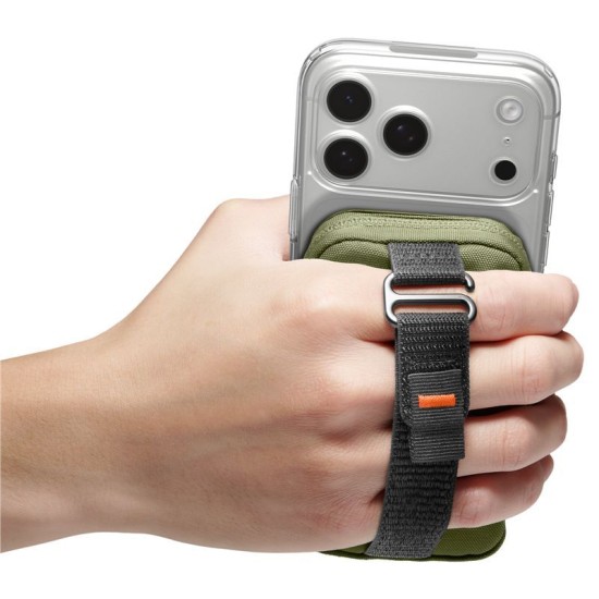 Organizator Portabil Spigen TintapZip MagSafe, Olive Green - Husă Premium pentru Accesorii Organizator Portabil Spigen TintapZip MagSafe, Olive Green - Husă Premium pentru Accesorii (Șnururi și Curele Telefon, AFA10227) by www.silkase.ro