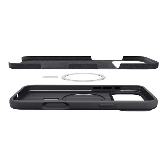 Husa din silicon Spigen Silicone Fit MagSafe pentru iPhone 17 Pro Max, neagra (iPhone 17 Pro Max, ACS10270) by www.silkase.ro
