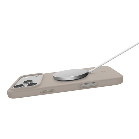 Husa din silicon Spigen Silicone Fit MagSafe pentru iPhone 17 Pro Max, culoarea pietrei (iPhone 17 Pro Max, ACS10272) by www.silkase.ro