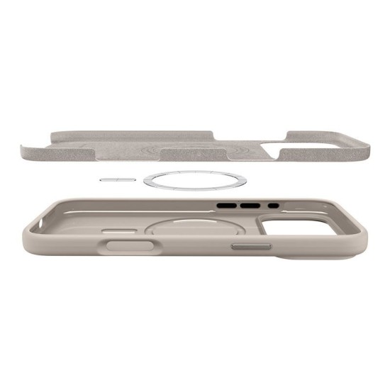 Husa din silicon Spigen Silicone Fit MagSafe pentru iPhone 17 Pro Max, culoarea pietrei (iPhone 17 Pro Max, ACS10272) by www.silkase.ro